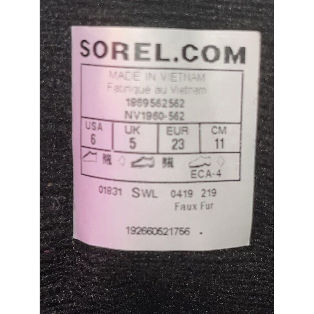 SOREL Snow Commander Toddler Boot NV1960-562 Orchid Pink Flare Size 6 - Picture 10 of 11